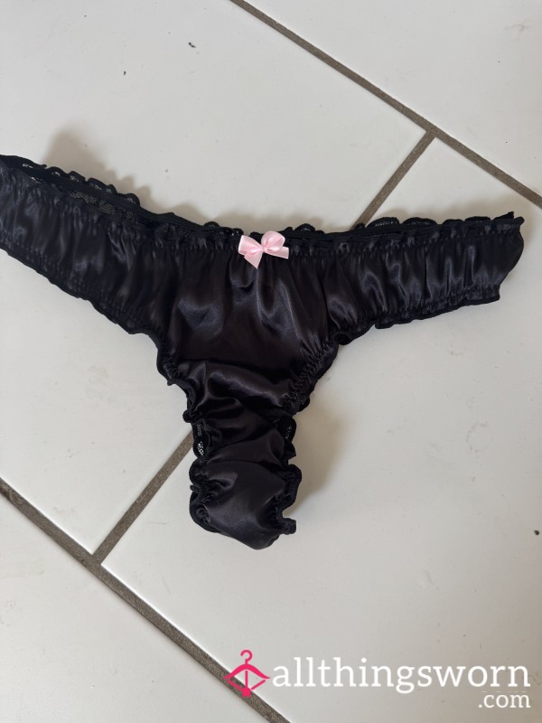 Black Silky Lace Panties