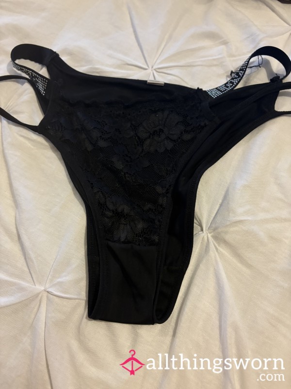 Black Silky Panties, Been Worn All Day Since 6am Capturing All My Sweaty Juices I Swear I Must Be Due On With How Creamy Ive Been Today