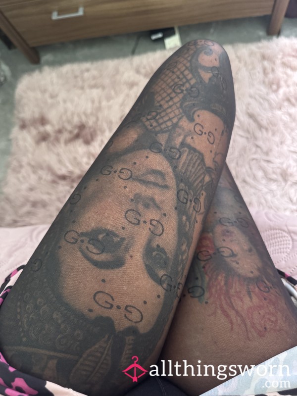 Black Silky Pantyhose Hot And Sweaty 😜😜