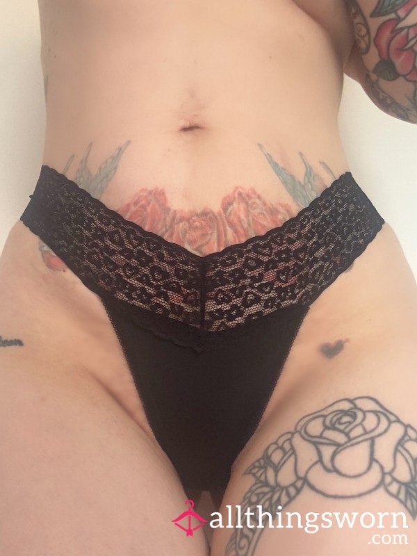 ❤️ Black Silky Thong ❤️