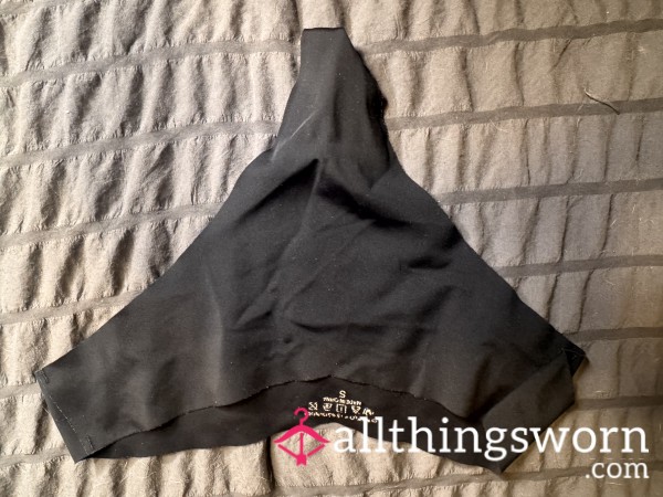 Black Silky Thongs