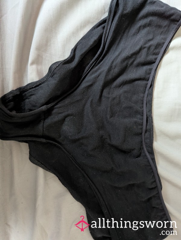 Black Size 12-14 Panties Worn For 24 Hours