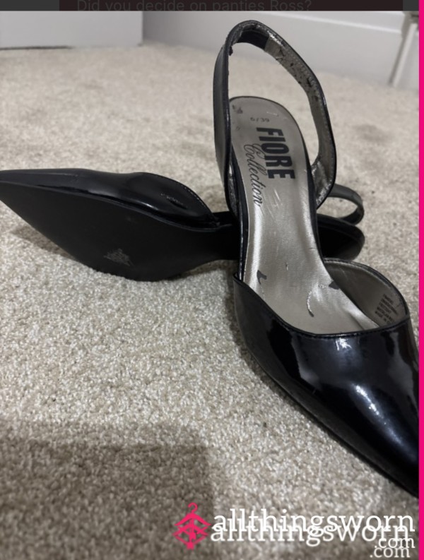 Black Sling Back High Heels