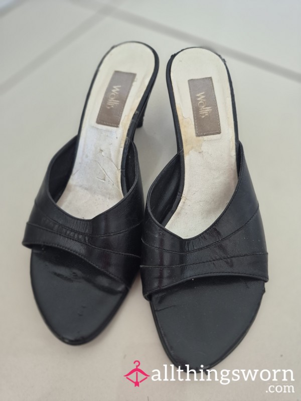 Black Slip On Heels