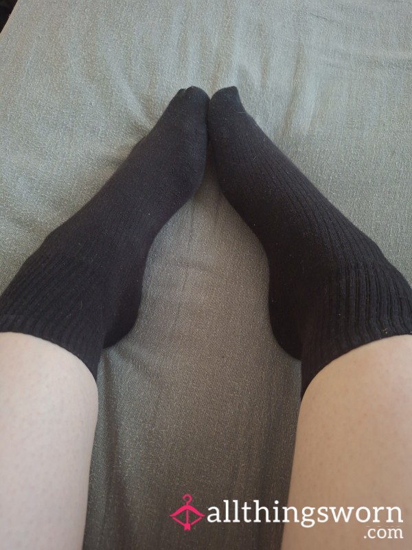 Black Socks Well Worn