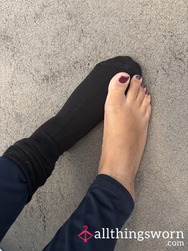 Black Socks- Worn In Trainers All Day