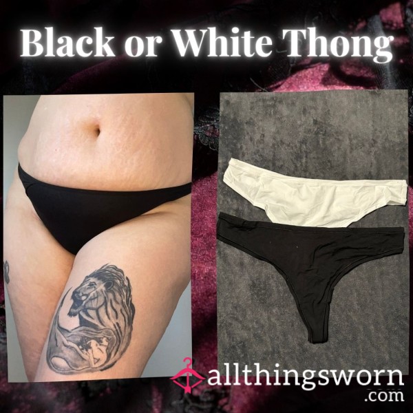 Black Or White Thong