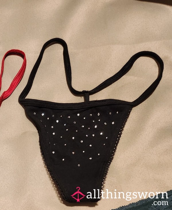 Black Sparkling G String