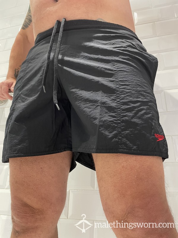Black Sp**do Shorts. Ready To Get Really Wet!!! Message Me