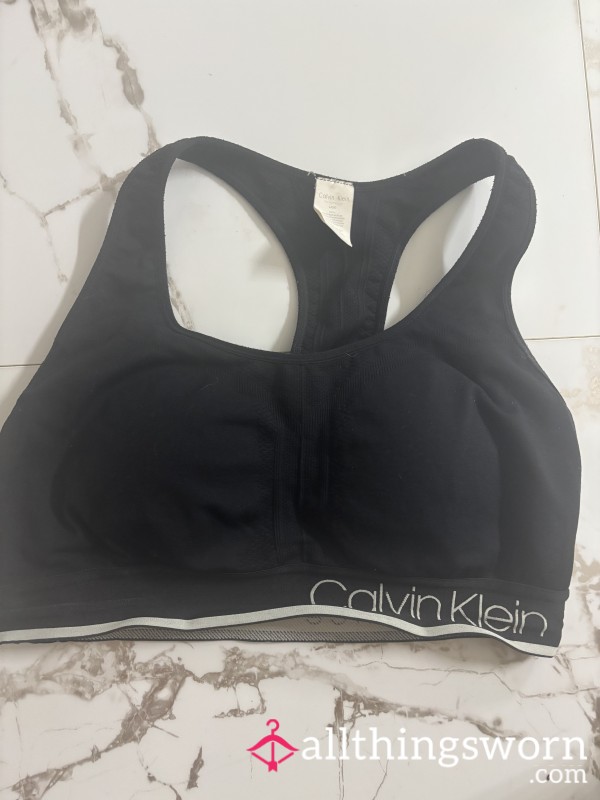 Black Sports Bra Sweaty