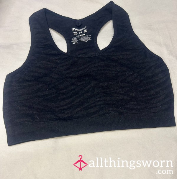 Black Sports Bra 🖤 Gym Worn Just For You 💋
