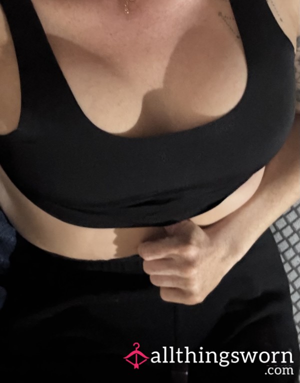 Black Sports Bra Worn