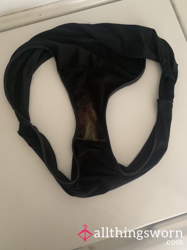 Black Stained Panties