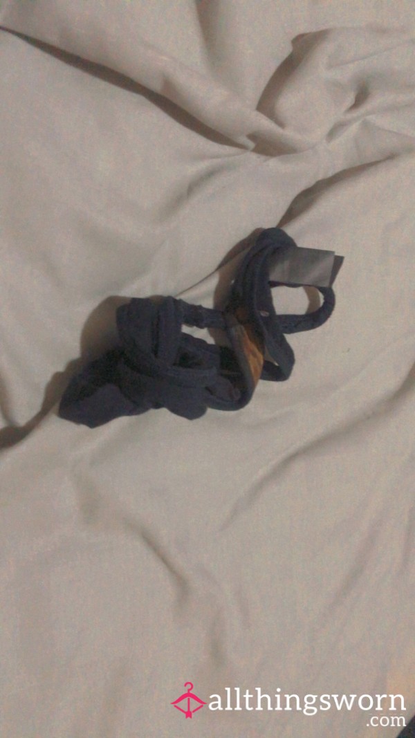 Black Stained Thong
