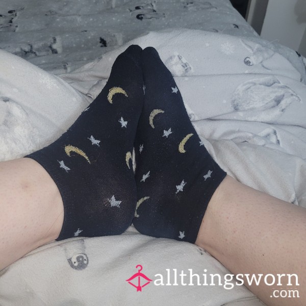 Black Star And Moon Trainer Socks