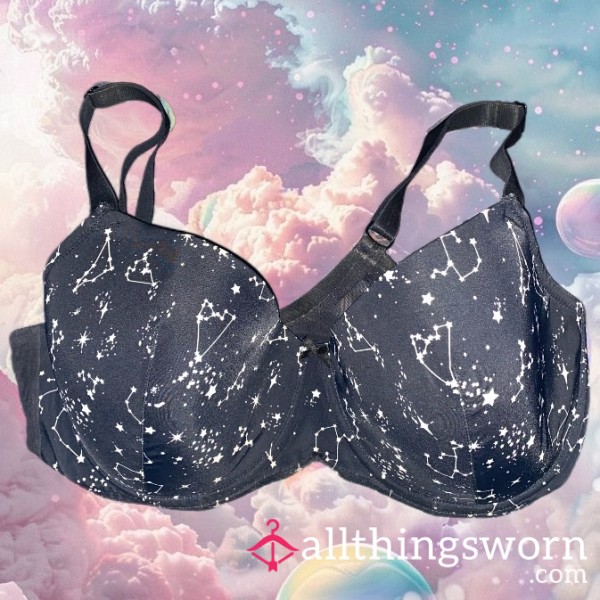 Worn Black Starry Goddess Bra