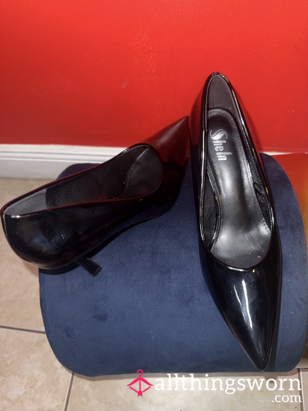 Black Stiletto Pumps Size US9.5 + FREE USA SHIPPING
