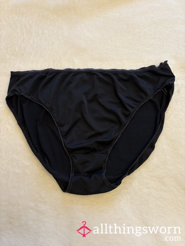 Black Stinky M&S Panties Worn For 24 Hrs With Holes In The Gusset