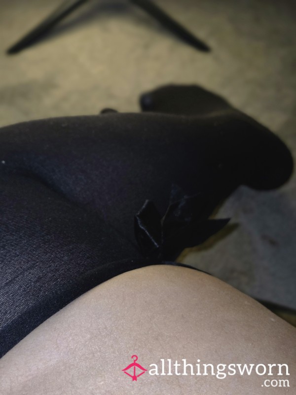 Black Stockings With Bow