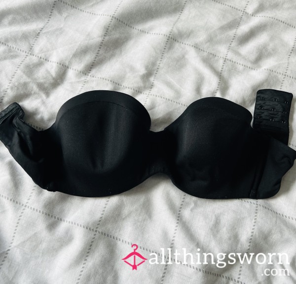 Black Strapless Bra 34C