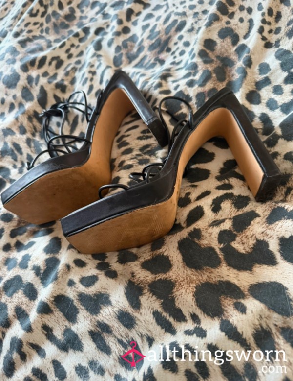 Black Strappy Heels