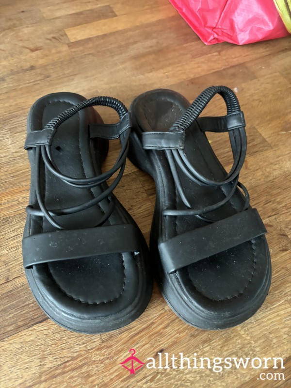 Black Strappy Sandals