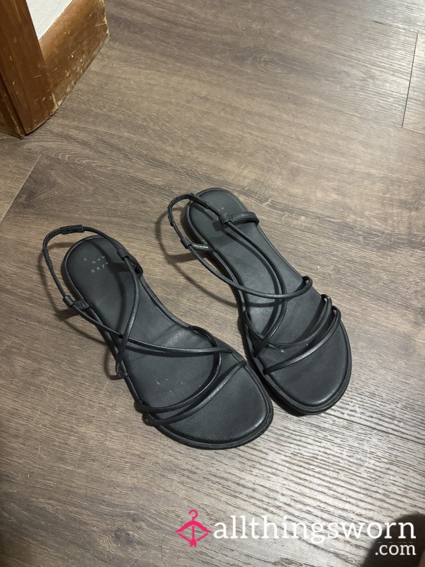 Black Strappy Sandals