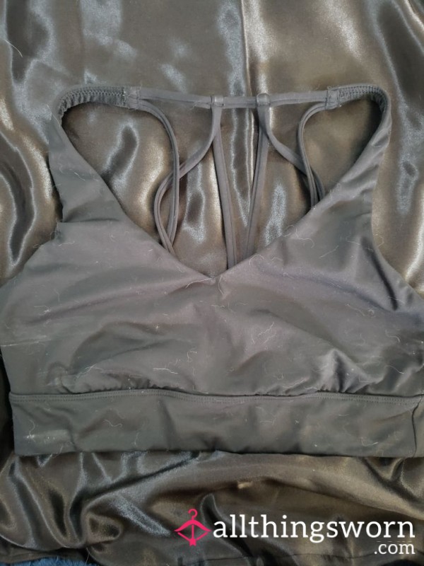Black Strappy Sports Bra
