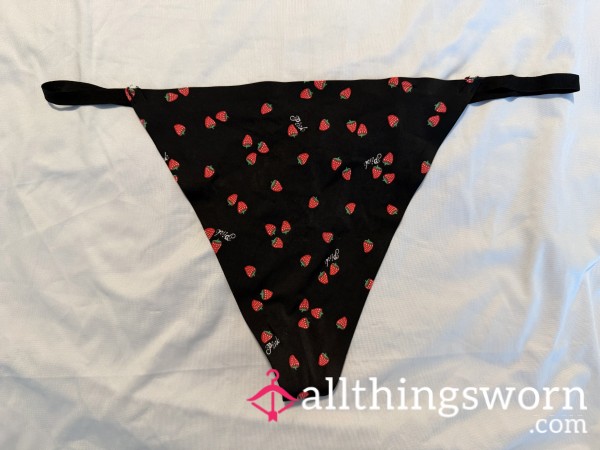 VS Black Strawberry Thong