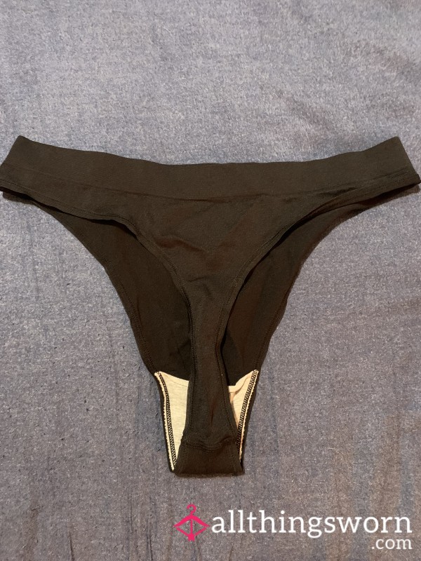 Black Stretchy Thong
