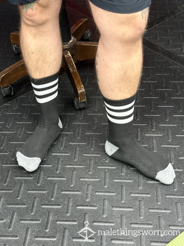 Black Striped Adidas Men’s Socks