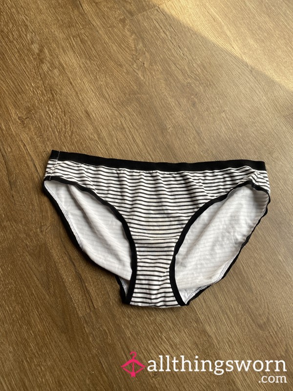 Black Striped Panties