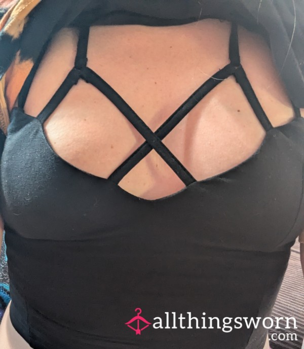 Black Sweat Filled Tank Top