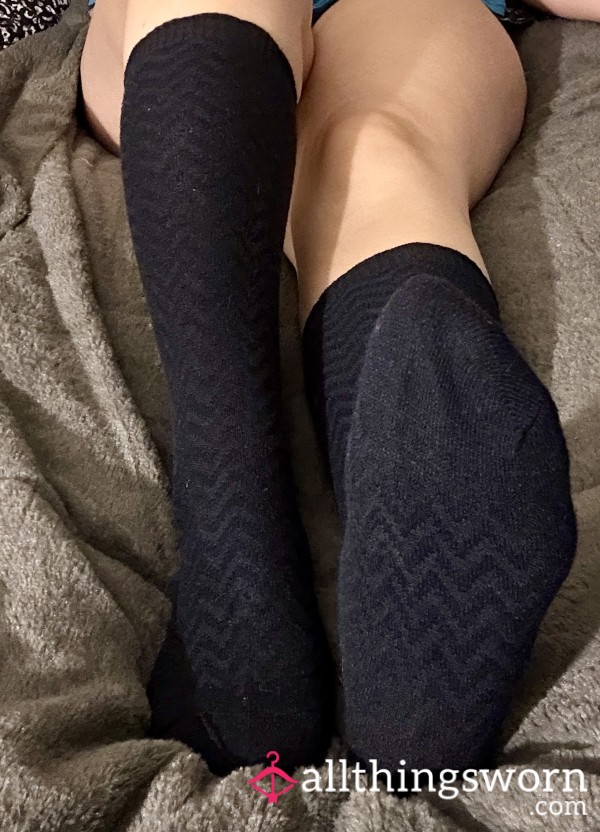 Black Sweater Long Socks