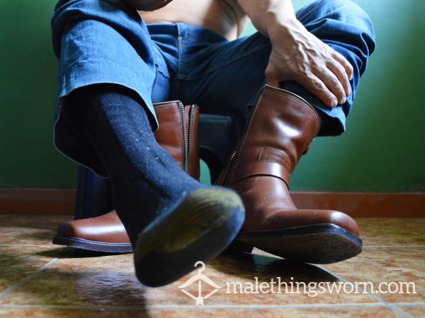 Black 💧Sweaty 🦶Cowboy 🧦 Socks Worn All Night Long 🔥 Dancing + F**king🔥