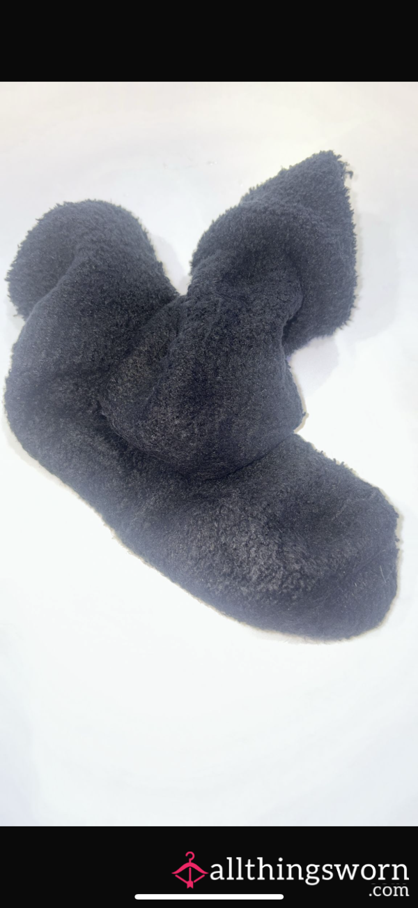 Black Sweaty Fluffy Socks 🧦