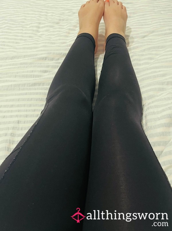 Black Sweaty Gym/sports Leggings
