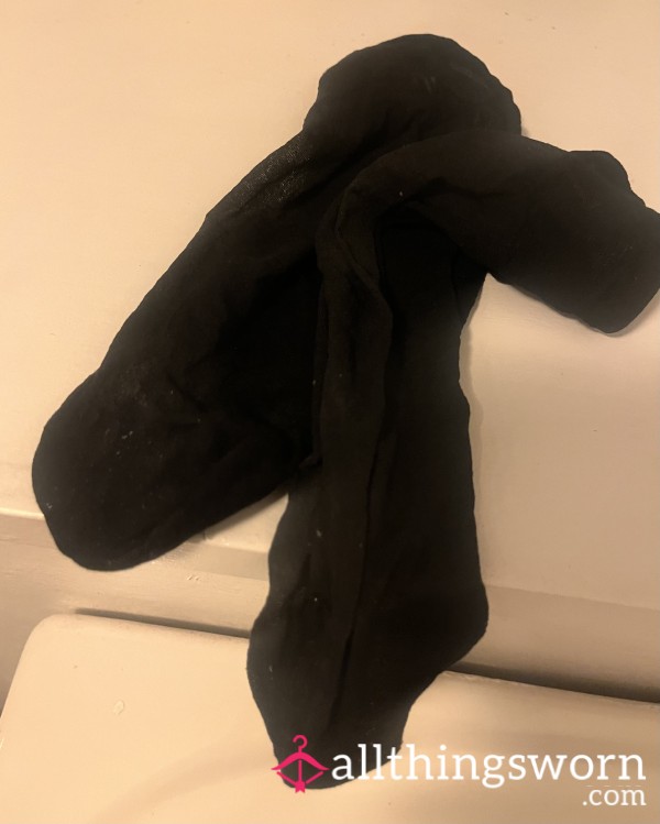 Black Sweaty Smelly Ankle Tights