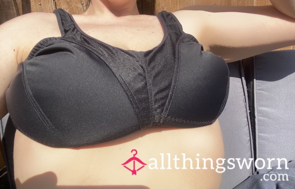 Black Sweaty Sports Bra