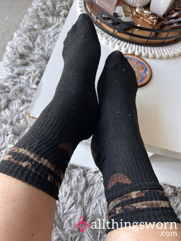 Black Sweaty Stinky Work Socks