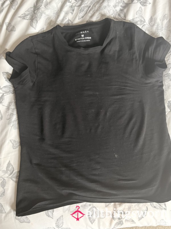 Black Sweaty T Shirt Very Well Worn At The Gym