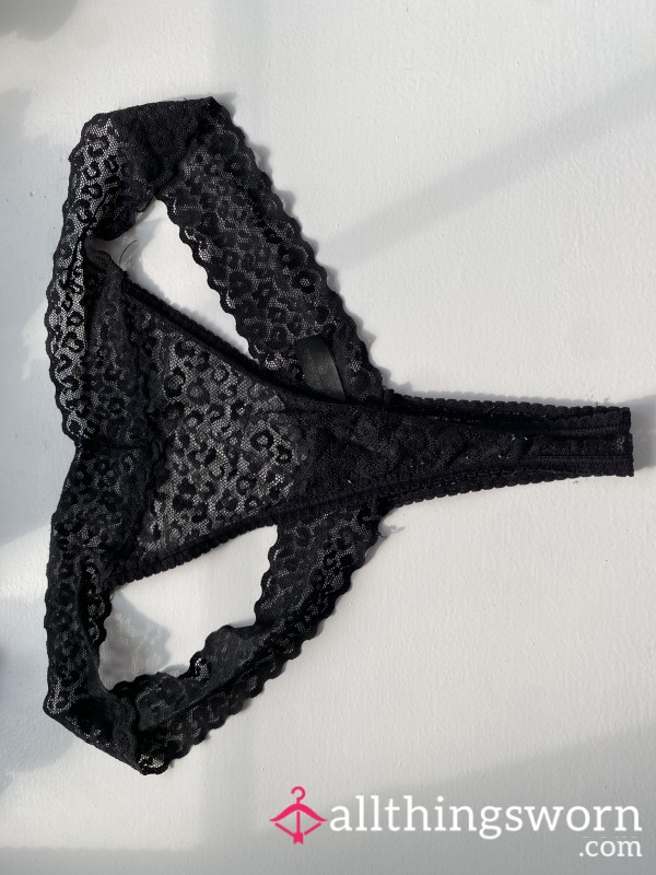 Black Sweaty Work Thong