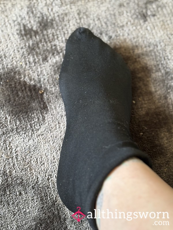 Black Sweaty Worn Dirty Socks