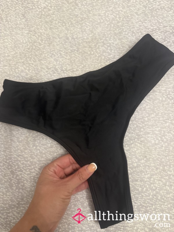 Black Swim Bikini Thong