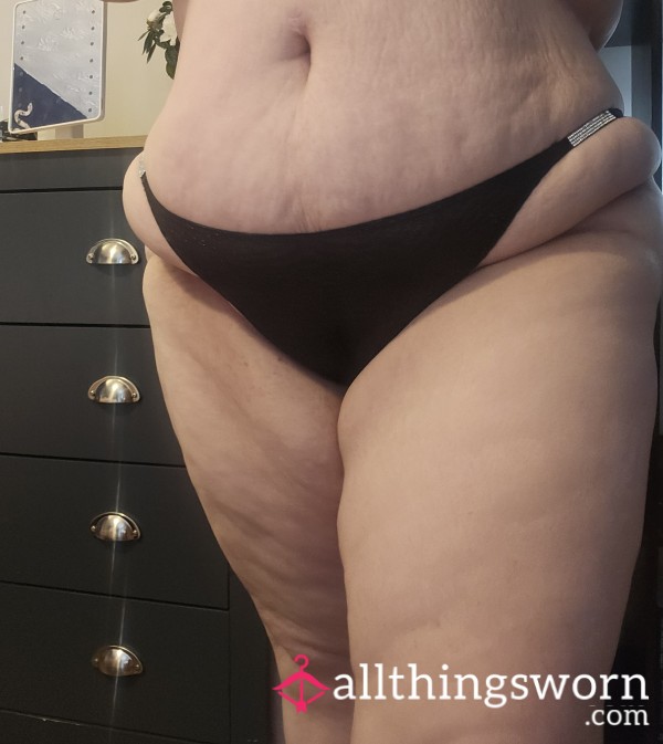 Black Tanga Brief With Rhinestone Strap ✨️