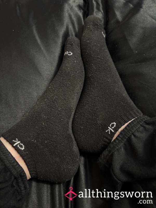 48 Hour Wear Black Thick Ankle Socks