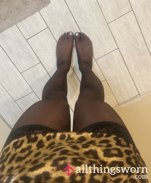 Black Thigh High Stockings