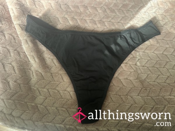 Black Thong - 1 Day Wear Minimum. Picture Of Wear Included 😘