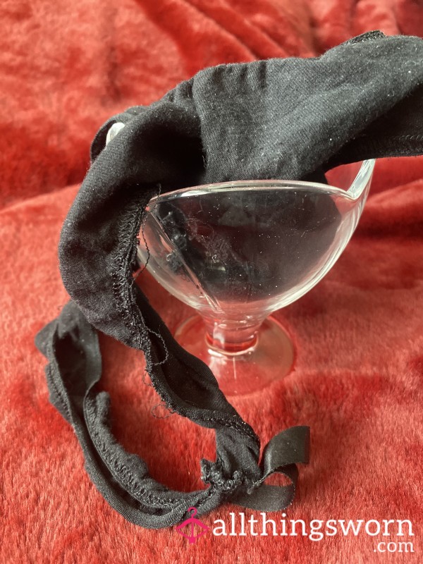 Black Thong. 2 Days Wear.