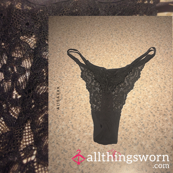 Black Thong + 24hr Wear